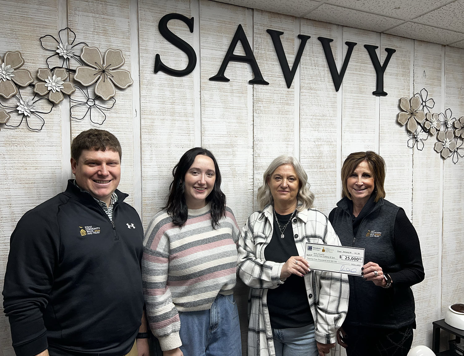 Kelly Knecht, Savvy Hair Gallery & Spa Recipient of FHLB and FCBT $25,000 Community First Accelerate Grant